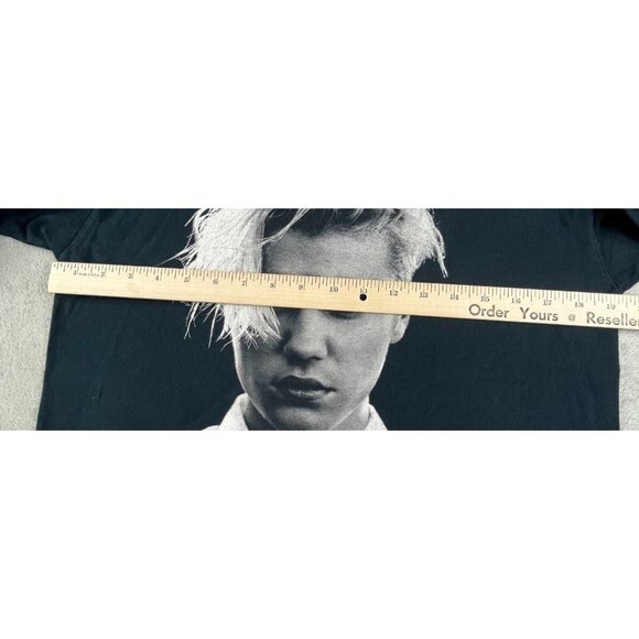 Justin Bieber Purpose Tour Shirt Mens Medium Black Long Sleeve AOP Concert Tee - Picture 6 of 12